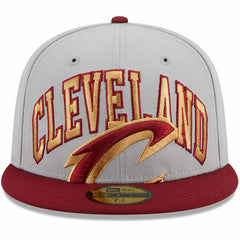 Cleveland Cavaliers Tip-Off Two-Tone 59FIFTY Fitted Hat Gray/Wine