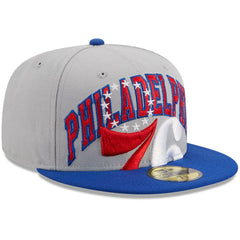 Philadelphia 76ers Tip-Off Two-Tone 59FIFTY Fitted Hat Gray/Royal
