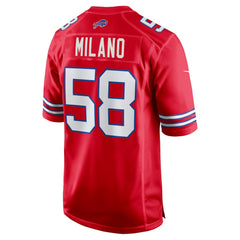 NFL Matt Milano Buffalo Bills Alternate Game Jersey - Red