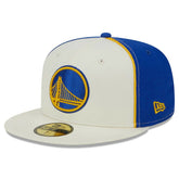 Golden State Warriors Piped Pop Panel 59FIFTY Fitted Hat Cream
