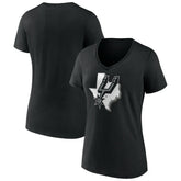 San Antonio Spurs Women's Team Pride V-Neck T-Shirt Black