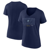Memphis Grizzlies Women's Huddle V-Neck T-Shirt Navy