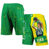 Larry Bird Boston Celtics Hardwood Classics Player Burst Shorts Kelly Green