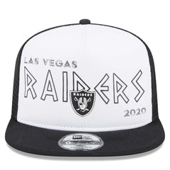 Las Vegas Raiders New Era Banger 9FIFTY Trucker Snapback Hat White/Black