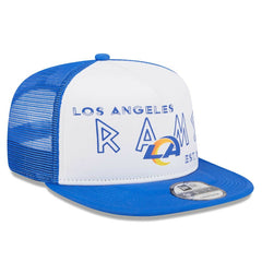 Los Angeles Rams New Era Banger 9FIFTY Trucker Snapback Hat White/Royal
