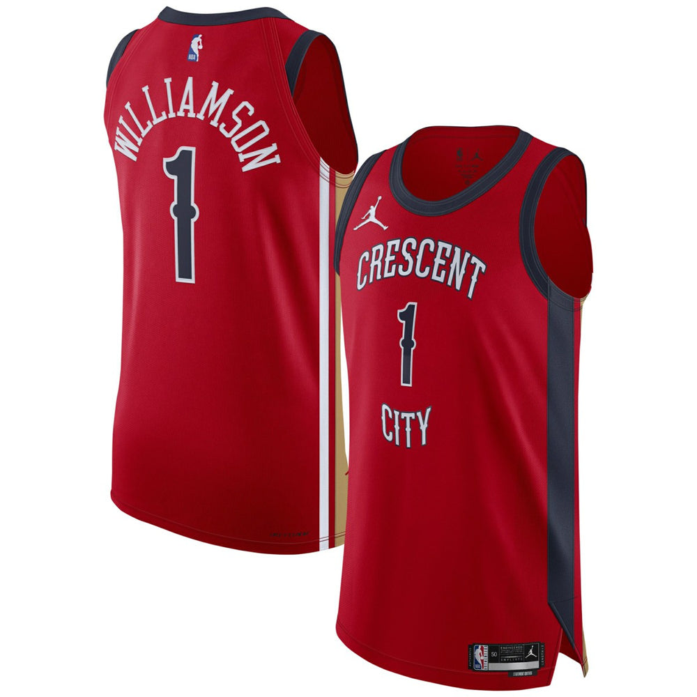 NBA Zion Williamson New Orleans Pelicans Jordan Brand Authentic Jersey - Statement Edition - Red cheap