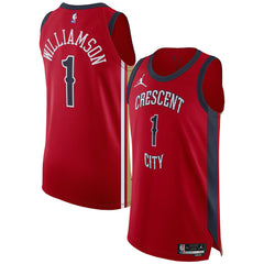 NBA Zion Williamson New Orleans Pelicans Jordan Brand Authentic Jersey - Statement Edition - Red cheap