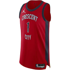 NBA Zion Williamson New Orleans Pelicans Jordan Brand Authentic Jersey - Statement Edition - Red cheap