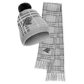 Carolina Panthers WEAR by Erin Andrews Women's Plaid Knit Hat with Pom & Scarf Set
