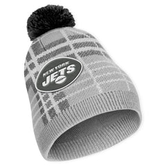 New York Jets WEAR by Erin Andrews Women's Plaid Knit Hat with Pom & Scarf Set