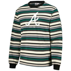 Atlanta Braves PLEASURES Ballpark Long Sleeve T-Shirt - Cream/Green T-shirts