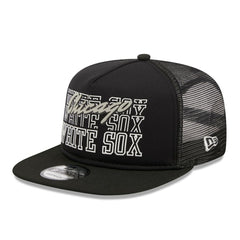 Chicago White Sox New Era Street Team A-Frame Trucker 9FIFTY Snapback Hat - Black Hats