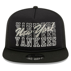 New York Yankees New Era Street Team A-Frame Trucker 9FIFTY Snapback Hat - Black Hats