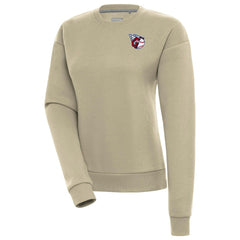 Cleveland Guardians Antigua Women's Victory Pullover Sweatshirt - Khaki Pullover
