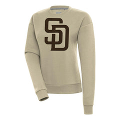 San Diego Padres Antigua Women's Victory Pullover Sweatshirt - Khaki Pullover