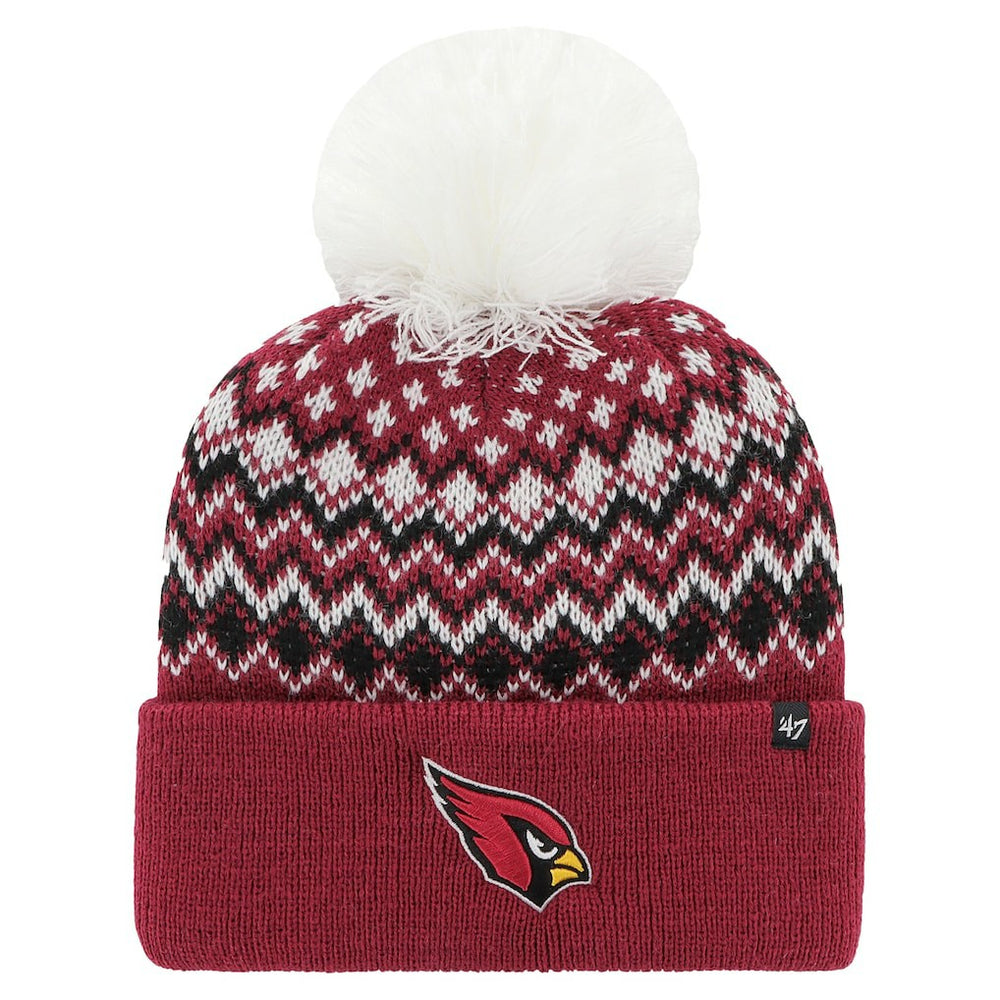 Arizona Cardinals '47 Women's Elsa Cuffed Knit Hat with Pom Cardinal