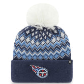 Tennessee Titans '47 Women's Elsa Cuffed Knit Hat with Pom Navy