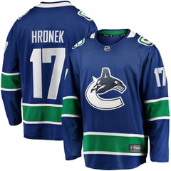 NHL Filip Hronek Vancouver Canucks Fanatics Home Breakaway Jersey - Blue