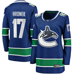 NHL Filip Hronek Vancouver Canucks Women's Fanatics Home Breakaway Jersey - Blue