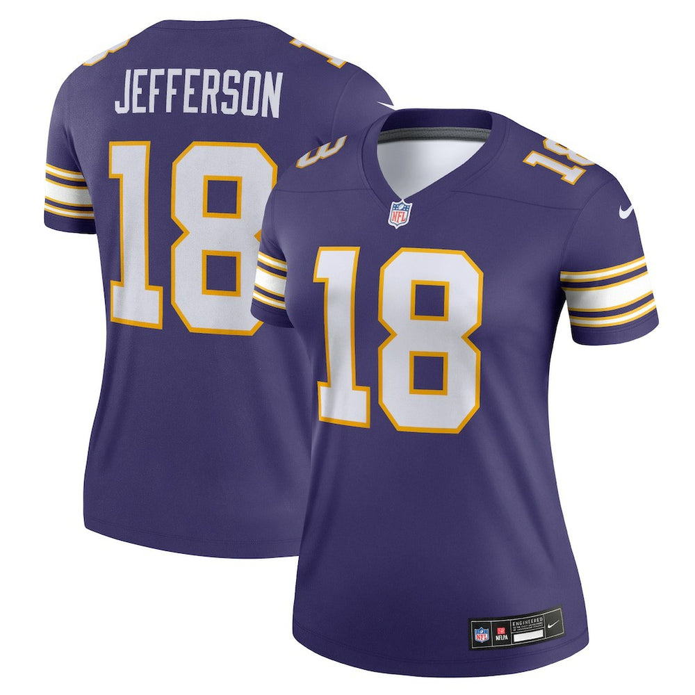 Justin Jefferson Minnesota Vikings Women's Alternate Legend Player Performance Top Purple