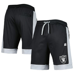 Las Vegas Raiders G-III Sports by Carl Banks Fan Favorite Fashion Shorts -Black/Silver