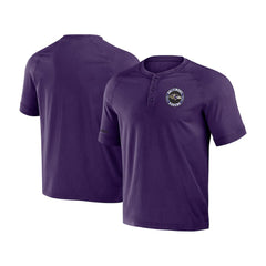 Baltimore Ravens NFL x Darius Rucker Collection Washed Raglan Henley T-Shirt Purple