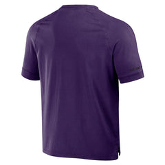 Baltimore Ravens NFL x Darius Rucker Collection Washed Raglan Henley T-Shirt Purple