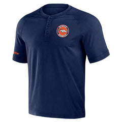 Denver Broncos NFL x Darius Rucker Collection Washed Raglan Henley T-Shirt Navy