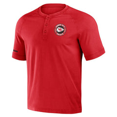 Kansas City Chiefs NFL x Darius Rucker Collection Washed Raglan Henley T-Shirt Red