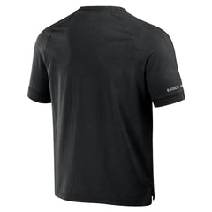 Las Vegas Raiders NFL x Darius Rucker Collection Washed Raglan Henley T-Shirt Black