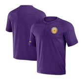 Minnesota Vikings NFL x Darius Rucker Collection Washed Raglan Henley T-Shirt Purple