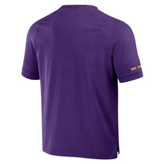 Minnesota Vikings NFL x Darius Rucker Collection Washed Raglan Henley T-Shirt Purple