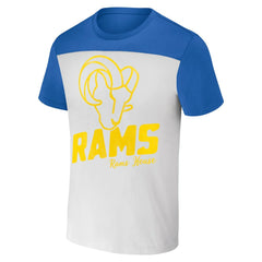 Los Angeles Rams NFL x Darius Rucker Collection Colorblocked T-Shirt White/Royal