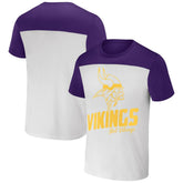 Minnesota Vikings NFL x Darius Rucker Collection Colorblocked T-Shirt Cream