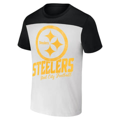 Pittsburgh Steelers NFL x Darius Rucker Collection Colorblocked T-Shirt White/Black