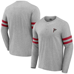 Atlanta Falcons NFL x Darius Rucker Collection Henley Long Sleeve T-Shirt Heather Gray