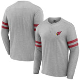 Arizona Cardinals NFL x Darius Rucker Collection Henley Long Sleeve T-Shirt Heather Gray