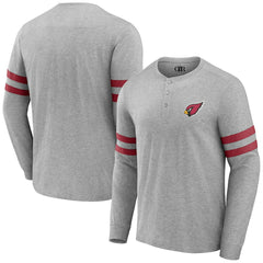 Arizona Cardinals NFL x Darius Rucker Collection Henley Long Sleeve T-Shirt Heather Gray