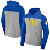Los Angeles Rams NFL x Darius Rucker Collection Color Blocked Pullover Hoodie Heather Gray