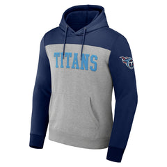 Tennessee Titans NFL x Darius Rucker Collection Color Blocked Pullover Hoodie Heather Gray