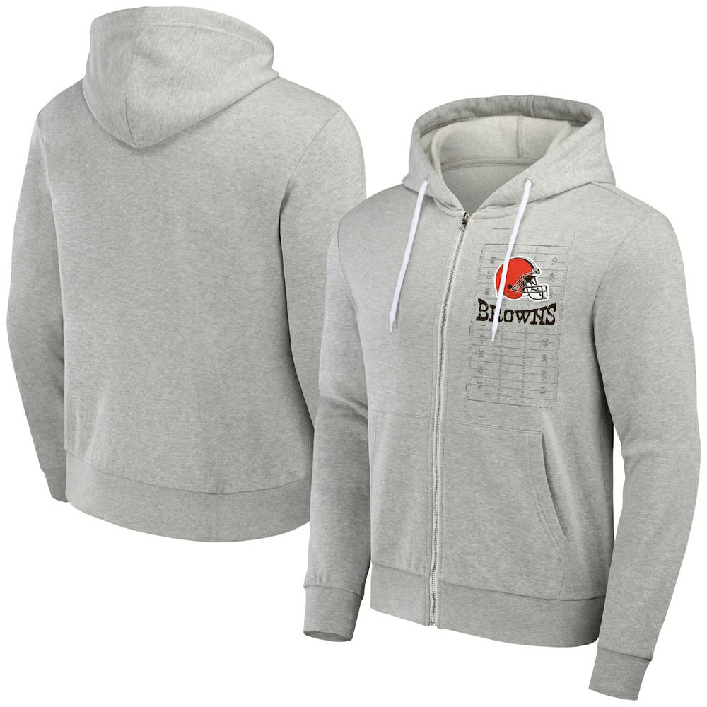 Cleveland Browns NFL x Darius Rucker Collection Domestic Full-Zip Hoodie Heather Gray