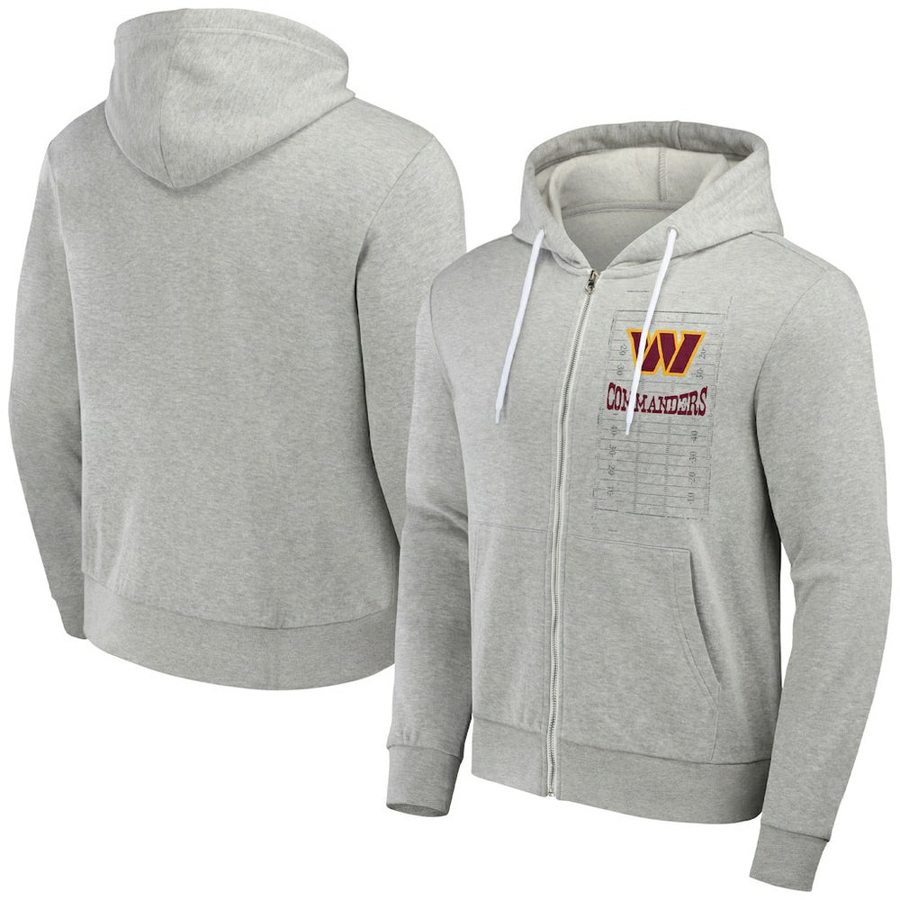Washington Commanders NFL x Darius Rucker Collection Domestic Full-Zip Hoodie Heather Gray