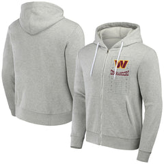 Washington Commanders NFL x Darius Rucker Collection Domestic Full-Zip Hoodie Heather Gray