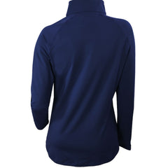 Atlanta Braves Columbia Women's Omni-Wick Outward Nine Quarter-Zip Pullover Top - Navy Pullover