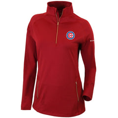 Chicago Cubs Columbia Women's Omni-Wick Outward Nine Quarter-Zip Pullover Top - Red Pullover