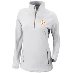 Houston Astros Columbia Women's Omni-Wick Outward Nine Quarter-Zip Pullover Top - White Pullover