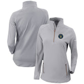 Milwaukee Brewers Columbia Women's Omni-Wick Outward Nine Quarter-Zip Pullover Top - Gray Pullover
