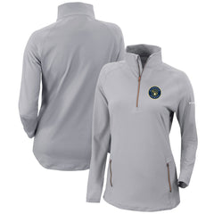 Milwaukee Brewers Columbia Women's Omni-Wick Outward Nine Quarter-Zip Pullover Top - Gray Pullover