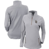 San Diego Padres Columbia Women's Omni-Wick Outward Nine Quarter-Zip Pullover Top - Gray Pullover
