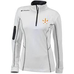Houston Astros Columbia Women's Omni-Wick Shotgun Quarter-Zip Pullover Top - White Pullover